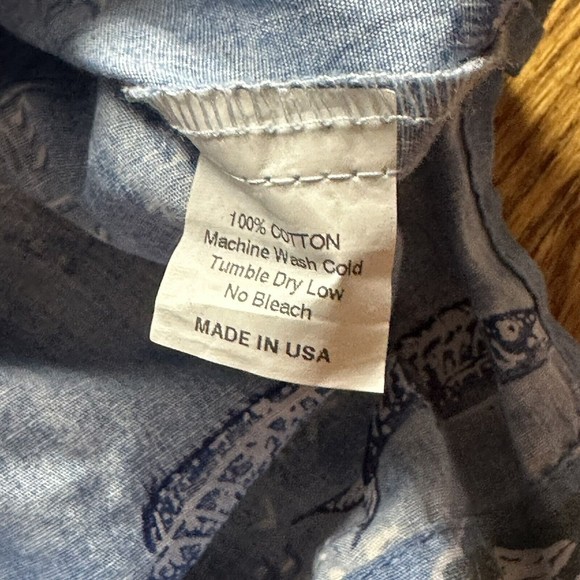 Vintage Koko Island Shirt Men’s XL Made In USA Button Up Hawaiian Fish Blue‎ - Picture 7 of 11